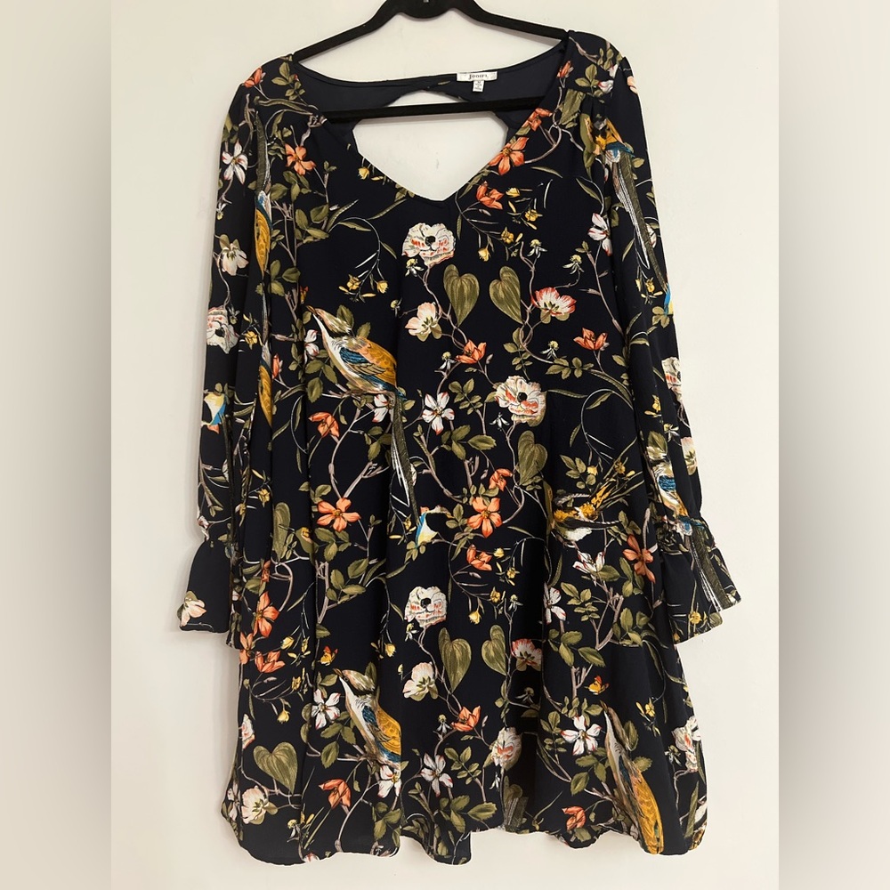 Floral Black Dress. Pit to pit= 20”